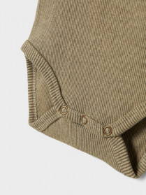 LIL ATELIER Langærmet Body Barbar Moss Gray
